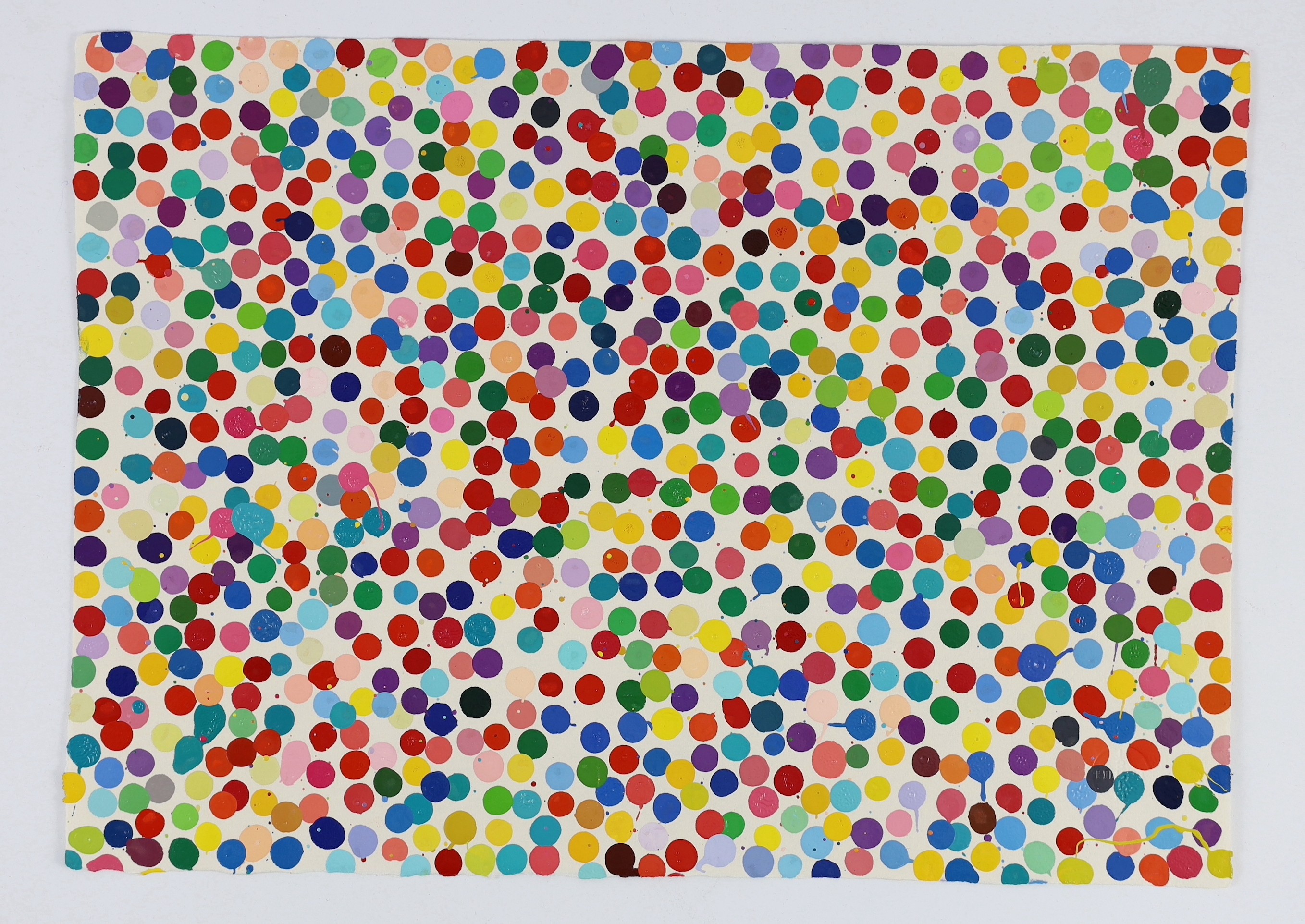 Damien Hirst (British, b.1965), Send off in the order of time, no.443, The Currency, 2016, unique enamel on handmade paper from an original edition of 10,000, with 5,149 remaining, 21.5 x 30cm